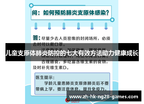 儿童支原体肺炎防控的七大有效方法助力健康成长